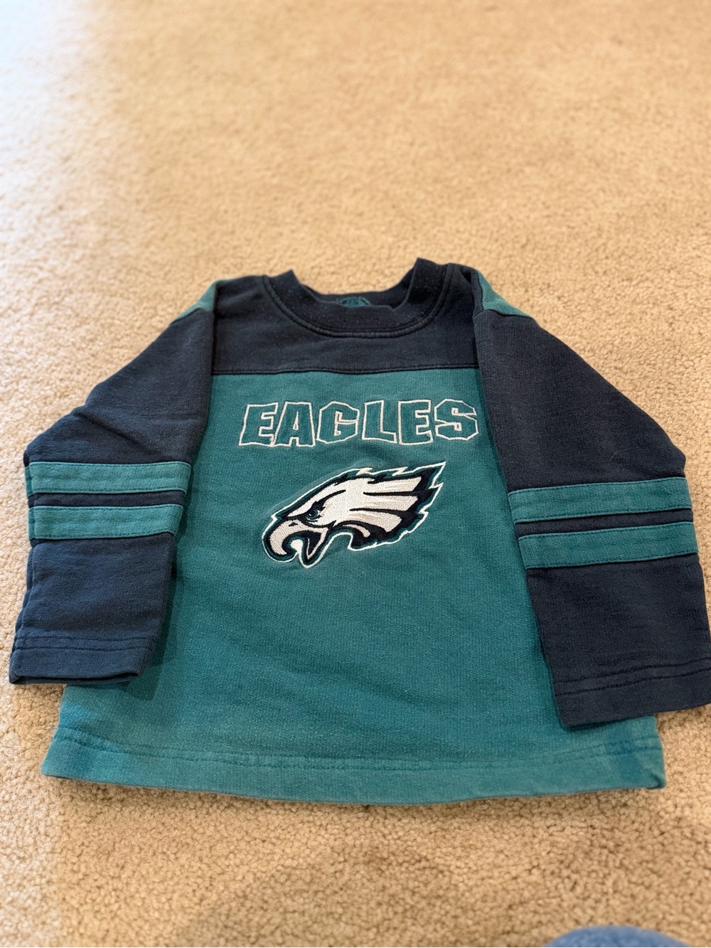 Vintage Philadelphia Eagles Kids NFL Embroidered Shirt 2T 3T